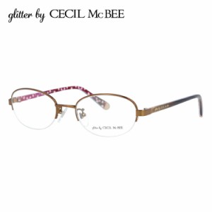 グリッターバイセシルマクビー メガネフレーム アジアンフィット glitter by CECIL McBEE GCF 3503-2 49サイズ オーバル レディース