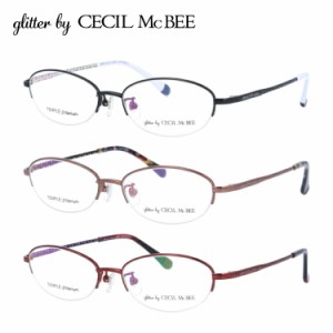 グリッターバイセシルマクビー メガネフレーム glitter by CECIL McBEE GCF 3508 全3カラー 51サイズ オーバル メンズ レディース