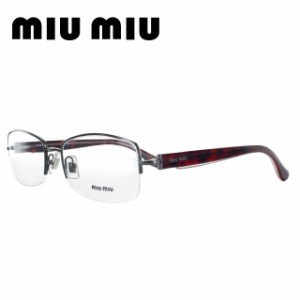 ミュウミュウ メガネフレーム miumiu 眼鏡 MU51IV 5AV1O1 53 シルバー/レッド ハバナ レディース ダテメガネ 紫外線対策