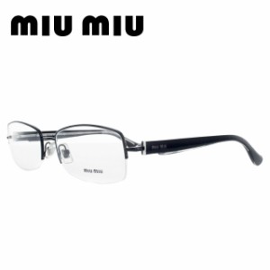 ミュウミュウ メガネフレーム miumiu 眼鏡 MU51IV 7AX1O1 53 ブラック レディース ダテメガネ 紫外線対策