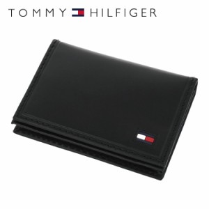 【訳あり】トミーヒルフィガー カードケース 名刺入れ TOMMY HILFIGER 31TL20X021-001（0096-5245/01） レザー メンズ