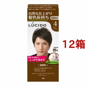 ルシード ワンプッシュケアカラー ライトブラウン(100g*12箱セット)[白髪染め 男性用]