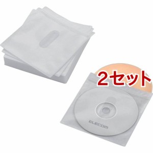 エレコム ブルーレイ・CD・DVD対応不織布ケース ホワイト CCD-NIWB60WH(30枚入(両面収納)*2セット)[ブルーレイメディア]
