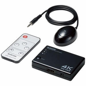 エレコム HDMI 切替器 タイプA*3入力 4K リモコン付 DH-SW4KA31BK(1個)[情報家電　その他]