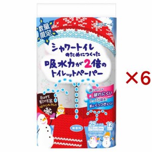 エリエール シャワートイレ吸水力が2倍のトイレットペーパー ダブル ウィンター(12ロール×6セット)[トイレットペーパー ダブル]