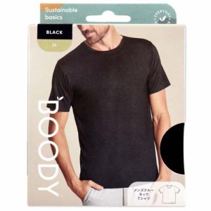BOODY メンズ クルーネックTシャツ Mサイズ ブラック(1枚)[Tシャツ(アパレル(男性用))]