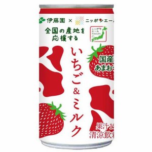 伊藤園 ニッポンエール いちご＆ミルク 缶(190g×30本入)[ソフトドリンク・清涼飲料　その他]