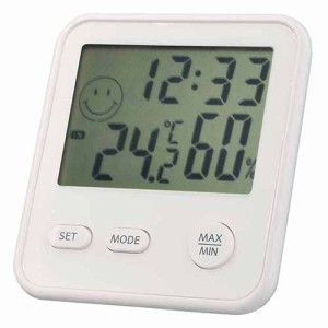 エンペックス デジタルミニ温湿度計・時計 白 TD-8321(1台)[生活用品 その他]