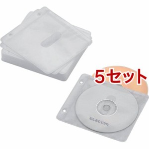 エレコム ブルーレイ・CD・DVD対応不織布ケース ホワイト CCD-NBWB60WH(30枚入(両面収納)*5セット)[ブルーレイメディア]