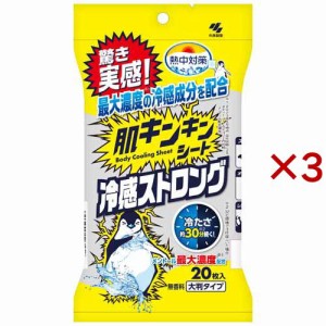 熱中対策 肌キンキンシート 冷感ストロング 無香料(20枚入×3セット)[冷却シート]