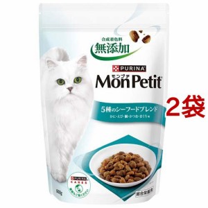 モンプチ バッグ 5種のシーフードブレンド かに・えび・鯛・かつお・まぐろ(600g*2コセット)[キャットフード(ドライフード)]