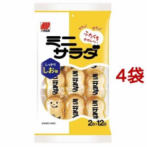 ミニサラダ しお味(24枚入*4袋セット)[せんべい・おかき・あられ]