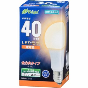 LED電球 E26 40形相当 全方向 電球色 LDA4L-G AG27(1個)[蛍光灯・電球]