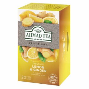 AHMAD TEA レモン ＆ ジンジャー ハーブティー ノンカフェイン 個包装(20袋入)[ハーブミックスティー]