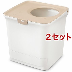 クリア消臭猫用システムトイレ ONC430(2セット)[猫砂・猫トイレ用品]