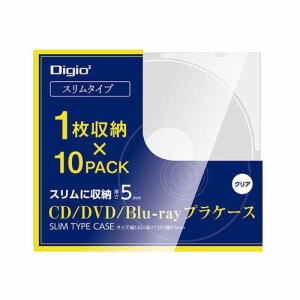 Digio2 CDプラケース スリムタイプ 1枚収納 CD-093-10(10パック)[その他]