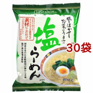 創健社 塩らーめん(102g*30コセット)[中華麺・ラーメン]