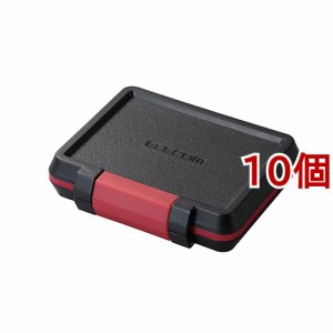 エレコム SD microSDカードケース 耐衝撃 CMC-SDCHD01BK(10個セット)[情報家電　その他]