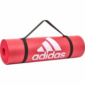 adidas(アディダス) トレーニング フィットネスマット 10mm ADMT11015 レッド(RD)(1枚)[ヨガ マット]