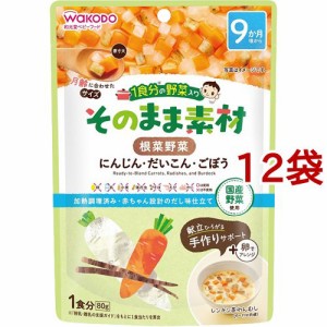 和光堂 1食分の野菜入り そのまま素材 根菜野菜 9か月頃〜(80g*12袋セット)[ベビーフード(8ヶ月から) その他]