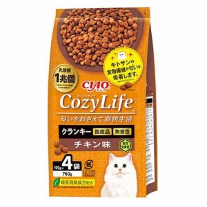 CIAO Cozy Life クランキー チキン味(190g*4袋入)[キャットフード(ドライフード)]