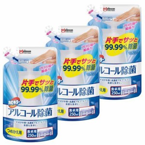 カビキラー アルコール除菌 食卓用 プッシュ式 詰め替え用(250ml×3セット)[キッチン用洗剤 その他]