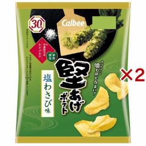 堅あげポテト 塩わさび味(60g×2セット)[スナック菓子]