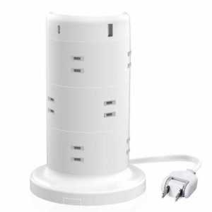 エレコム 電源タップ コンセント*12個口 (USB-C*2 USB-A*3) 45W ECT-2220WH(1個)[ＯＡ商品]