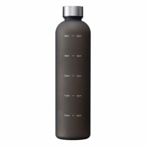 クリアタイム リマインダーボトル 1.0L スモークブラック RH-1651(1個)[水筒]