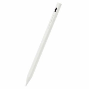 エレコム タッチペン 充電式 極細 ペン先 2mm マグネット付 ホワイト P-TPACSTAP02WH(1本)[その他]