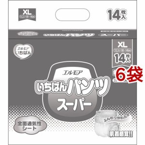 エルモア いちばん パンツ スーパー 病院・施設用 XLサイズ(14枚入*6袋セット)[大人紙おむつ パンツ]