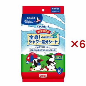 エリエール ドデカシート OUTDOOR 全身シャワー気分シート チャムスコラボ(10枚×6セット)[ボディタオル]