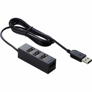 エレコム USBハブ 2.0 4ポート セルフパワー バスパワー 1m マグネット U2H-TZ427SBK(1個)[情報家電　その他]