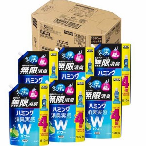 ハミング 消臭実感Wパワー クリアシトラス スパウトパウチ 梱販売(1510ml×6個入)[つめかえ用柔軟剤(液体)]