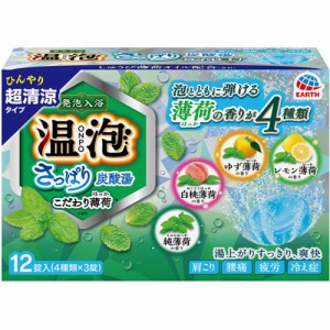 温泡 入浴剤  さっぱり炭酸湯 こだわり薄荷(45ｇ*12錠入)[入浴剤 クール]