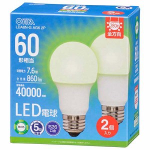 LED電球 E26 60形相当 昼白色(2個入)[蛍光灯・電球]
