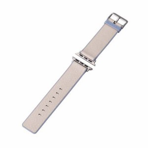 エレコム Apple Watch用ハイブリッドレザーバンド 41／40／38mm トープグレー*ブルー(1個)[情報家電　その他]