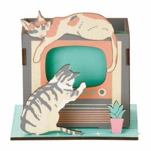 セトクラフト ペンスタンド テレビ猫 W23-0001(1個)[収納]