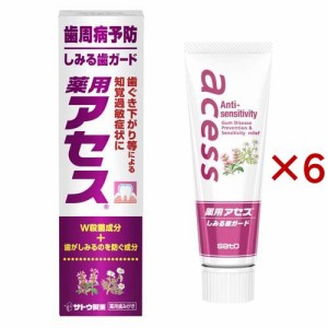 薬用アセス しみる歯ガード(90g×6セット)[歯磨き粉 その他]