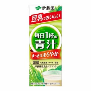 伊藤園 ごくごく飲める 毎日1杯の青汁 まろやか豆乳ミックス 紙パック(200ml*24本入)[健康飲料・美容ドリンク その他]