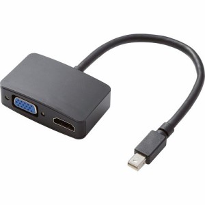 エレコム MiniDispLayPort-HDMI／VGA変換アダプタ ブラック TB-MDPHDVGABK(1コ入)[AVケーブル]