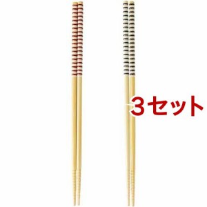 アサヒ興洋 抗菌取り箸 27cm 赤 青 日本製 SA21-01(2膳入*3セット)[調理器具 その他]