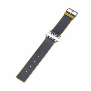 エレコム Apple Watch用ハイブリッドレザーバンド 45／44／42mm ブラック*グリーン(1個)[情報家電　その他]