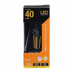 LED電球 フィラメント レトロ球 E26 40形相当 電球色 LDF3L C6／ST64(1個)[蛍光灯・電球]