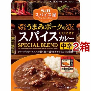 S＆B スパイス屋 うまみポークのスパイスカレー 中辛(180g*2箱セット)[調理用カレー]