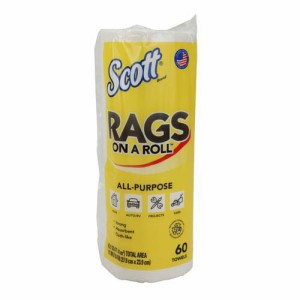 SCOTT Rags ホワイトロール 60カット 65850(1個)[雑巾(ぞうきん)・ダスター]