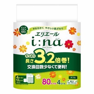 エリエール i：na(イーナ) トイレット ダブル 3.2倍巻(4ロール入)[トイレットペーパー ダブル]