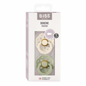 BIBS おしゃぶり ボヘミ 2PK サイズ1 Ivory／Sage(2個入)[おしゃぶり]