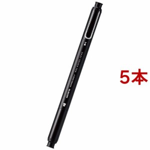 エレコム タッチペン スタイラスペン 2WAY ディスク+導電繊維 ブラック(5本セット)[その他]
