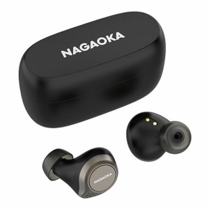 NAGAOKA Bluetooth5.0対応オートペアリング機能搭載 完全ワイヤレスイヤホン ブラック(1セット)[ヘッドホン・イヤホン]